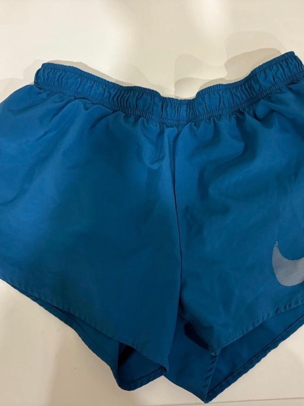 Nike Dri-FIT Teal Navy Blue Athletic Running Shorts Size M EUC Womens